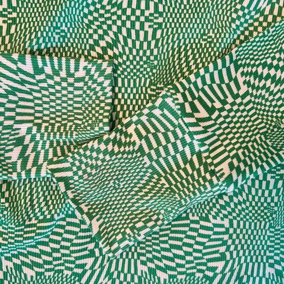 llQUAL Abstract Graphic Psychedelic Hypnotic High Neck Top S - Picture 4 of 8